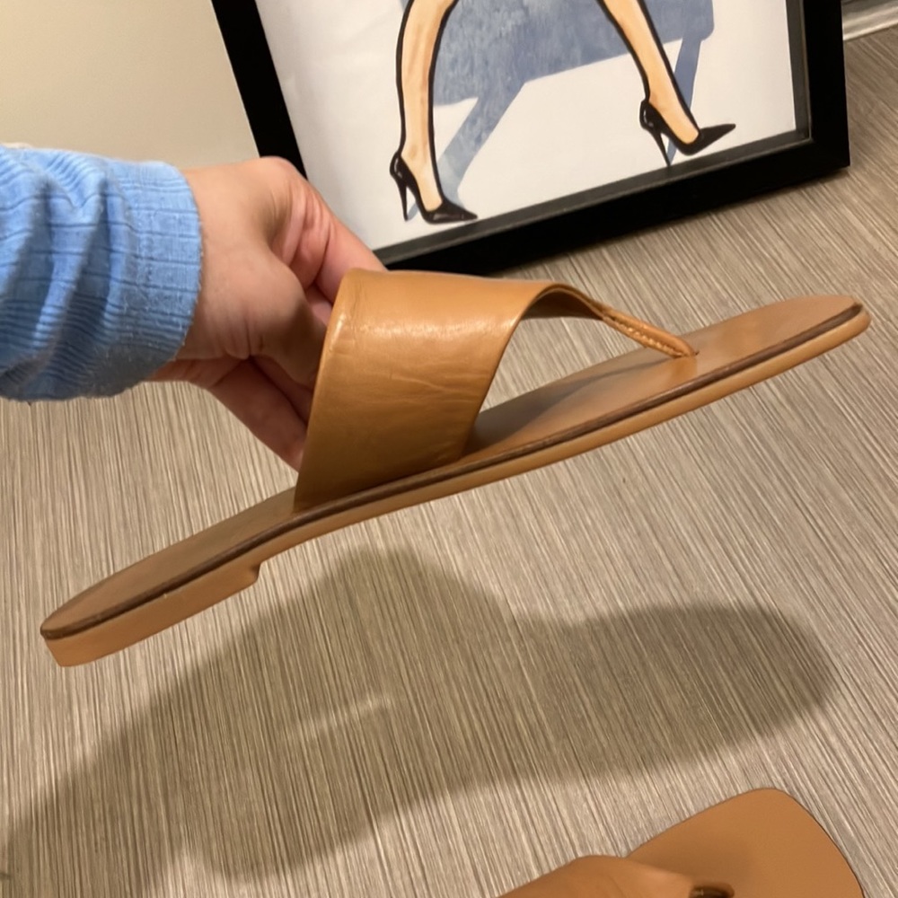 Everlane The Day Post Leather Sandal Tan Brown color Size 6 - Picture 4 of 12